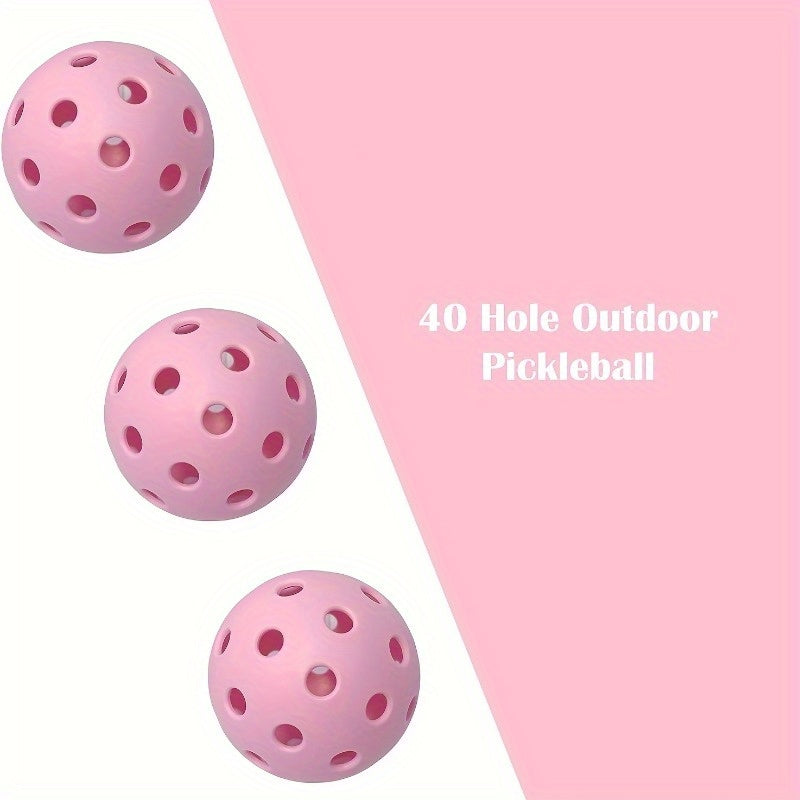 4pcs Durable Outdoor Pickleball 40 Hole Pickleball For Outdoor Play