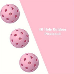 4pcs Durable Outdoor Pickleball 40 Hole Pickleball For Outdoor Play