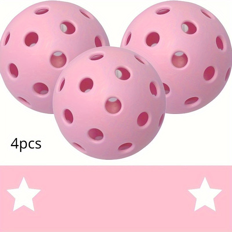 4pcs Durable Outdoor Pickleball 40 Hole Pickleball For Outdoor Play