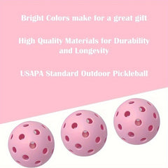 4pcs Durable Outdoor Pickleball 40 Hole Pickleball For Outdoor Play