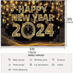 New Year Countdown Cloth Hanging Banner Party Decoration