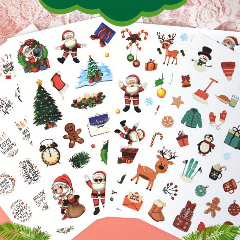 4pcs Christmas Snowflakes Stickers DIY Party Decorations