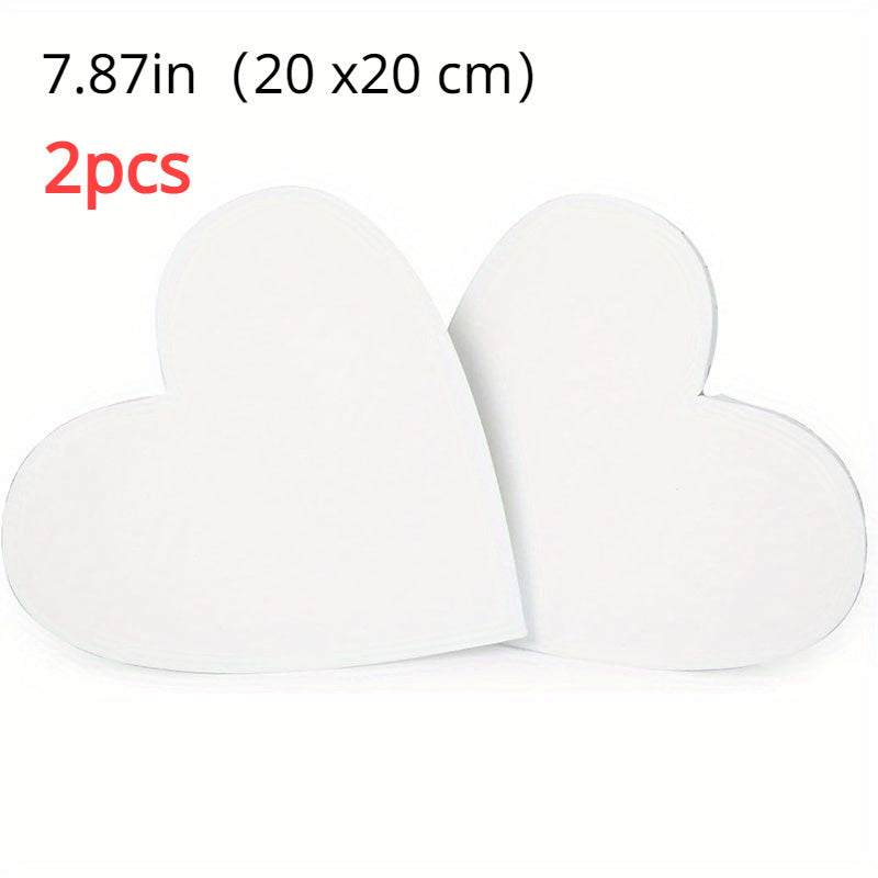 2pcs Heart Shaped Painting Canvas Frames for Artists - Various Sizes Available