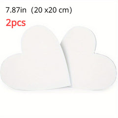 2pcs Heart Shaped Painting Canvas Frames for Artists - Various Sizes Available