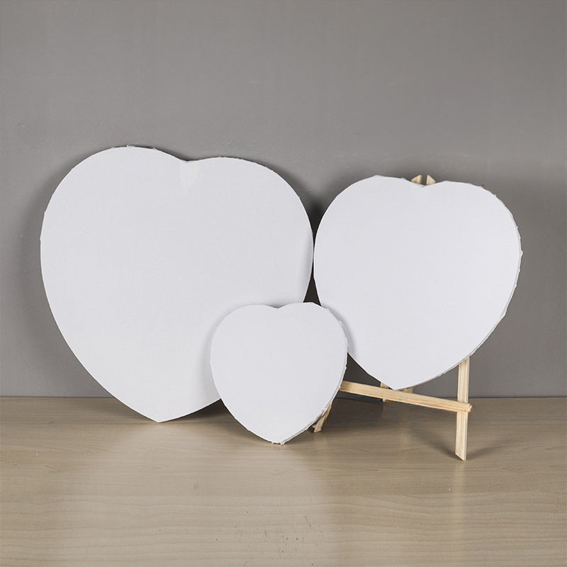 2pcs Heart Shaped Painting Canvas Frames for Artists - Various Sizes Available