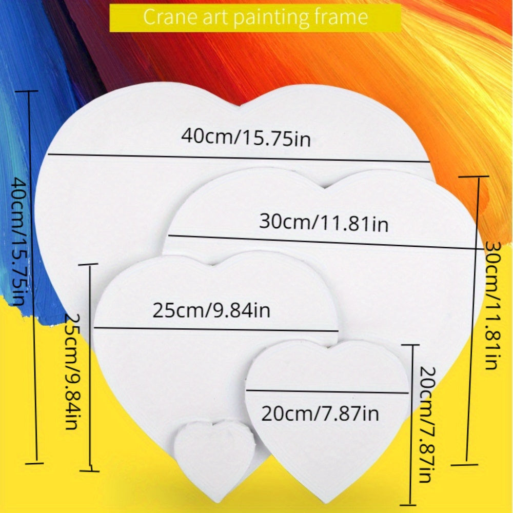2pcs Heart Shaped Painting Canvas Frames for Artists - Various Sizes Available