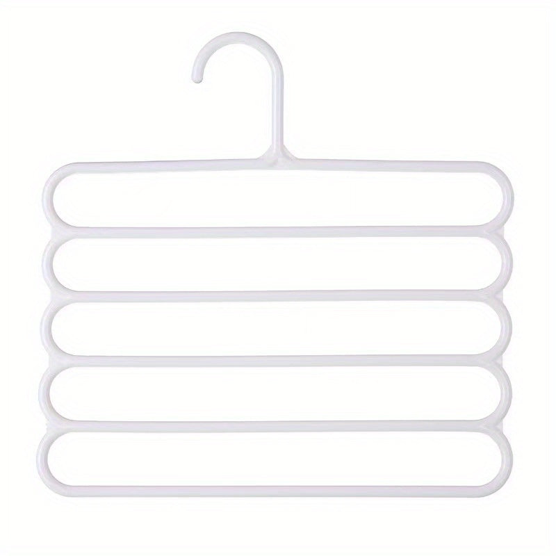 1pc Pants Hangers Space Saving S Type Plastic Clothes Pants Hangers