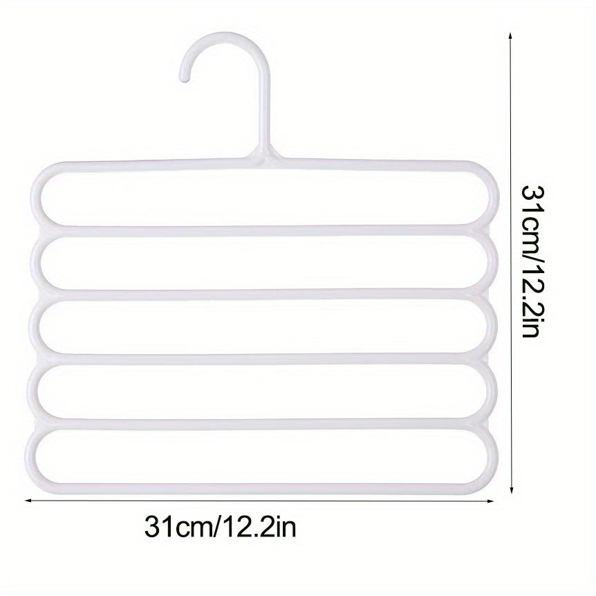 1pc Pants Hangers Space Saving S Type Plastic Clothes Pants Hangers