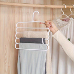 1pc Pants Hangers Space Saving S Type Plastic Clothes Pants Hangers