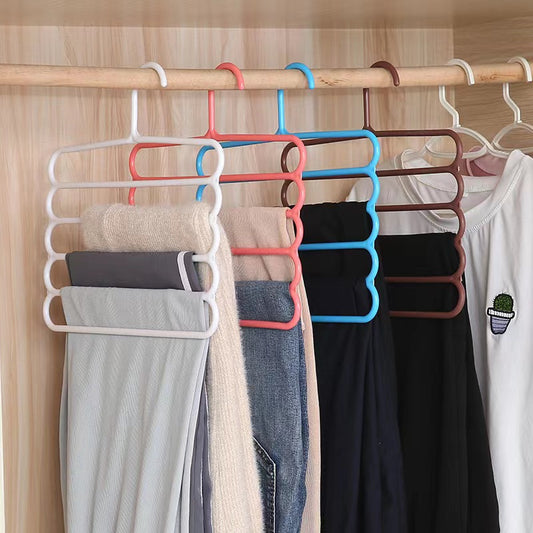 1pc Pants Hangers Space Saving S Type Plastic Clothes Pants Hangers