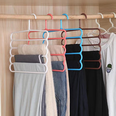 1pc Pants Hangers Space Saving S Type Plastic Clothes Pants Hangers