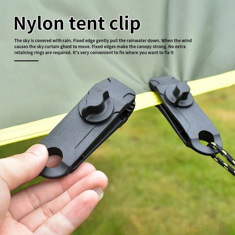 4pcs Windproof Rope Clips Tarpaulin Durable Clip Awning Tent Buckle