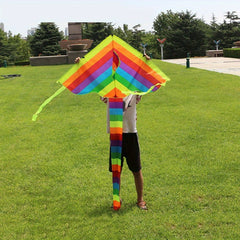 Rainbow Kite Long Tail Outdoor Kites Beach Park Yard Creative Kite