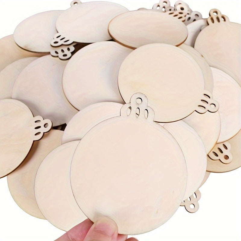 10pcs Unfinished Wood Slices Round Blank Wood Slices DIY Crafts