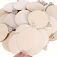 10pcs Unfinished Wood Slices Round Blank Wood Slices DIY Crafts