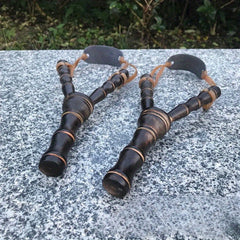 2pcs Bamboo Wooden Slingshot Toy for Outdoor Play