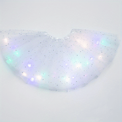 Light Up Skirt Stars Sequins Ballet Dance Layered Dress Party Luminous Skirt