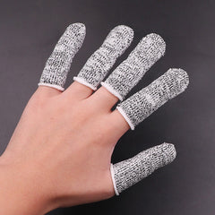 5 Level Anti-Cutting Finger Sleeves, Elastic Protection Gloves