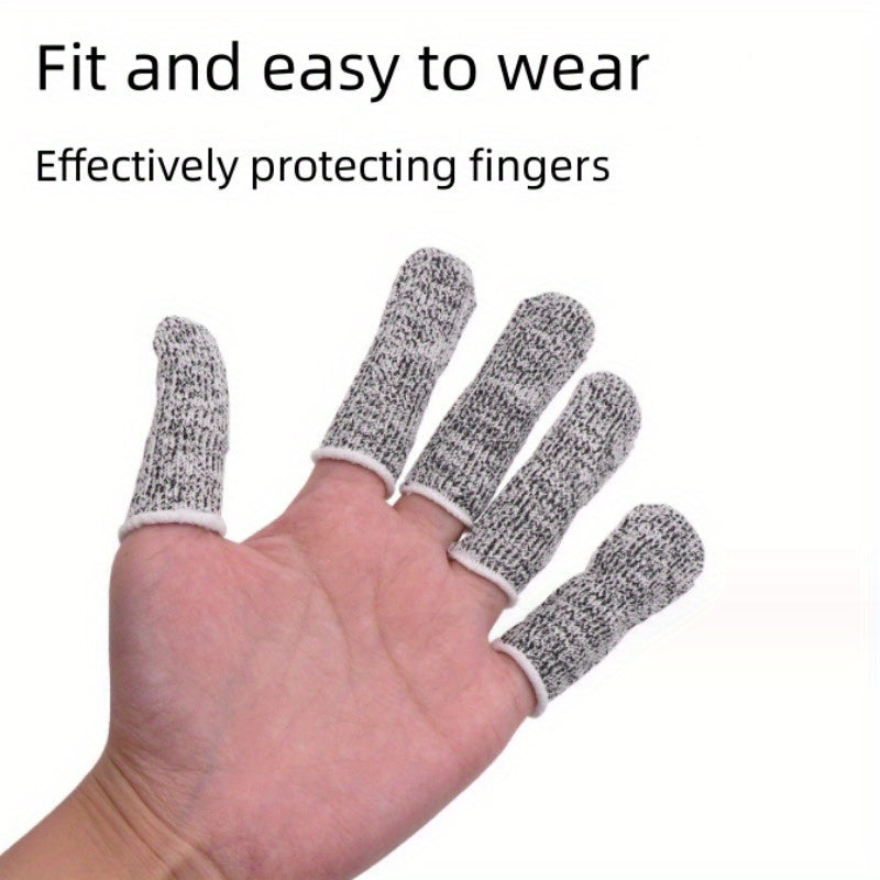 5 Level Anti-Cutting Finger Sleeves, Elastic Protection Gloves