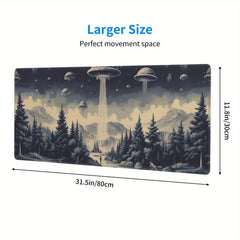 Funny Spaceship Large Mouse Pad XL Keyboard Mat