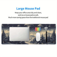 Funny Spaceship Large Mouse Pad XL Keyboard Mat