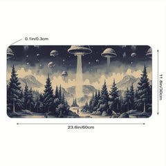 Funny Spaceship Large Mouse Pad XL Keyboard Mat