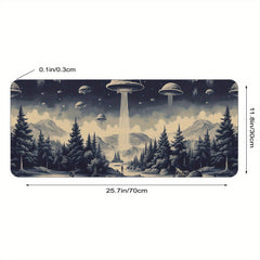 Funny Spaceship Large Mouse Pad XL Keyboard Mat