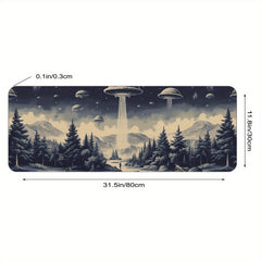 Funny Spaceship Large Mouse Pad XL Keyboard Mat