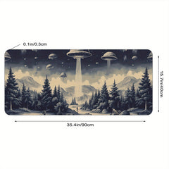 Funny Spaceship Large Mouse Pad XL Keyboard Mat