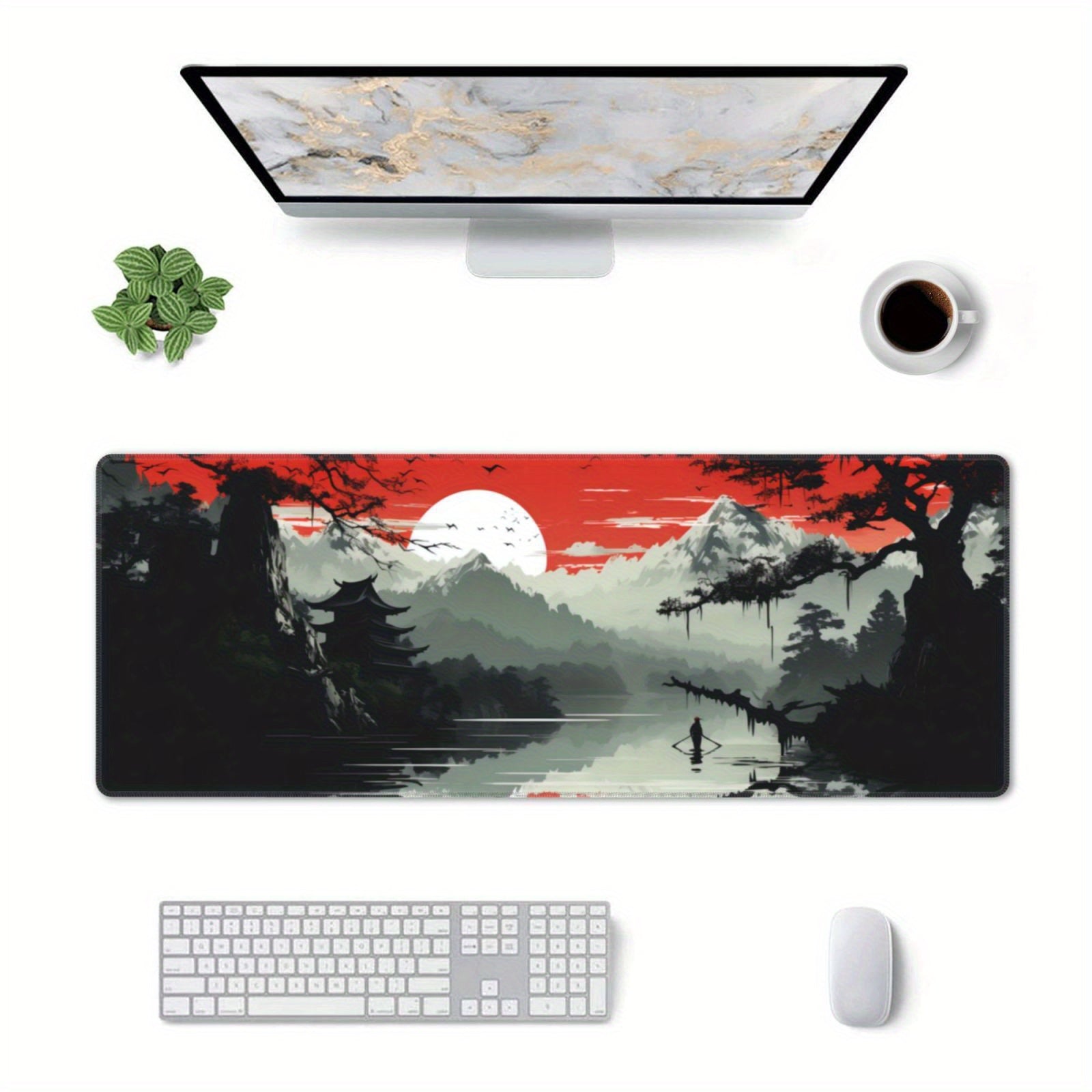 Japanese Landscapes Large Mouse Pad XL Keyboard Mat Long Mousepad