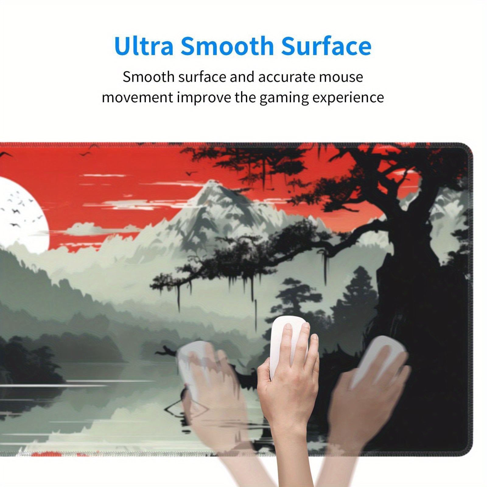 Japanese Landscapes Large Mouse Pad XL Keyboard Mat Long Mousepad