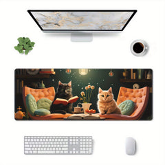 Funny Cat Large Mouse Pad Extended Desk Pad XL Keyboard Mat
