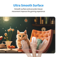 Funny Cat Large Mouse Pad Extended Desk Pad XL Keyboard Mat