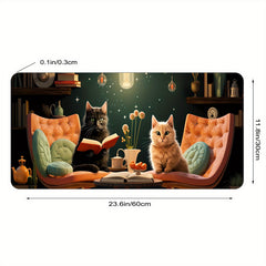 Funny Cat Large Mouse Pad Extended Desk Pad XL Keyboard Mat