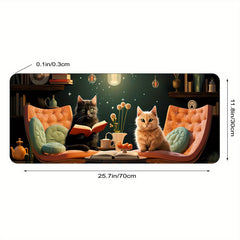 Funny Cat Large Mouse Pad Extended Desk Pad XL Keyboard Mat