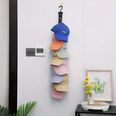 Baseball Cap Storage Organizer with Eight Clips - Holds Up To 16 Caps