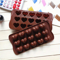 Heart Silicone Chocolate Mold Cake Accessories Kitchen Ice Cubes