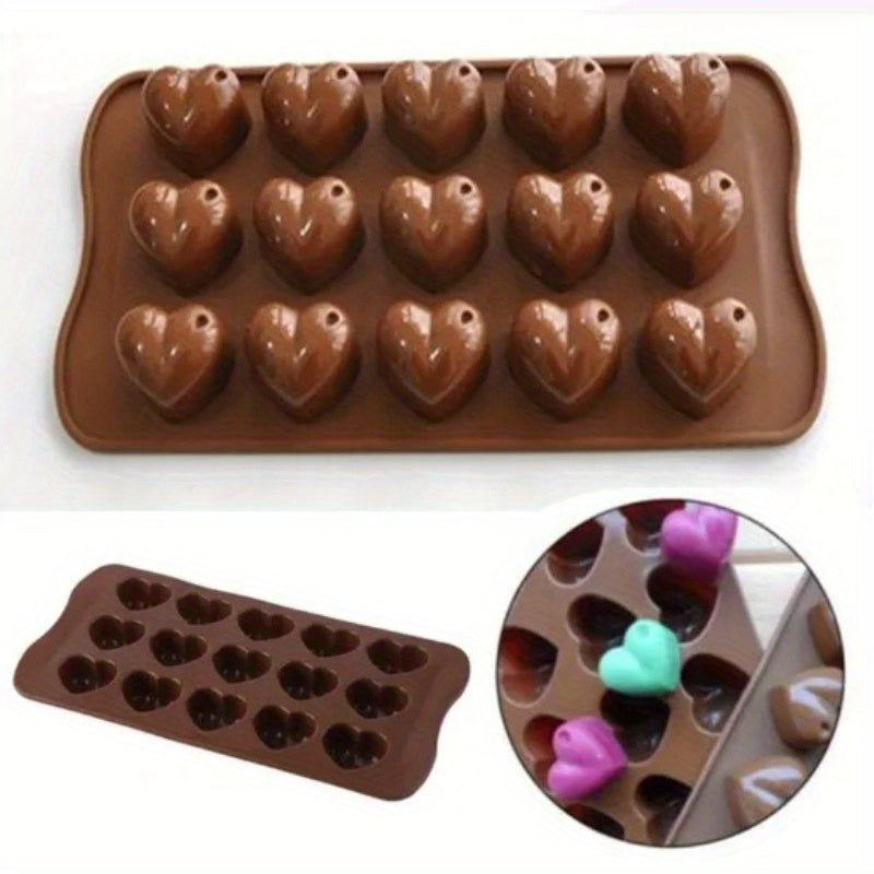 Heart Silicone Chocolate Mold Cake Accessories Kitchen Ice Cubes