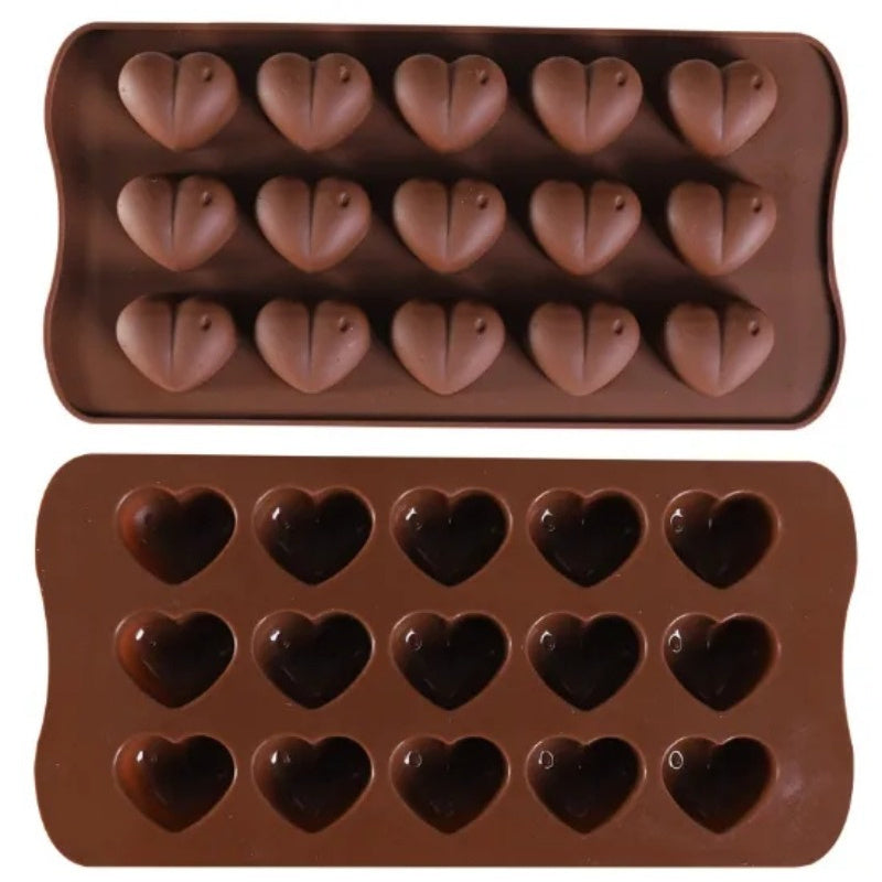 Heart Silicone Chocolate Mold Cake Accessories Kitchen Ice Cubes