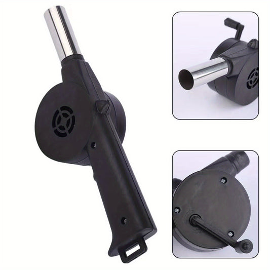 BBQ Fan Air Blower Fast Fire Starter Hand Crank for Outdoor Cooking