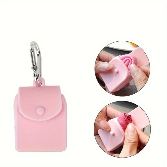 Mini Silicone Storage Bag Coin Purse with Keychain Hook