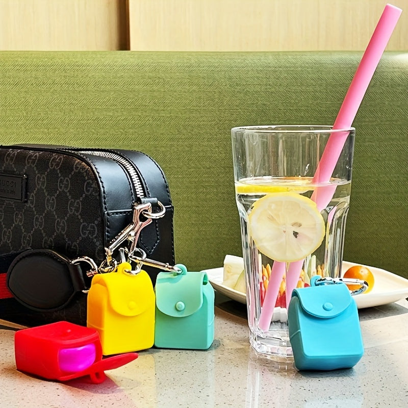 Mini Silicone Storage Bag Coin Purse with Keychain Hook