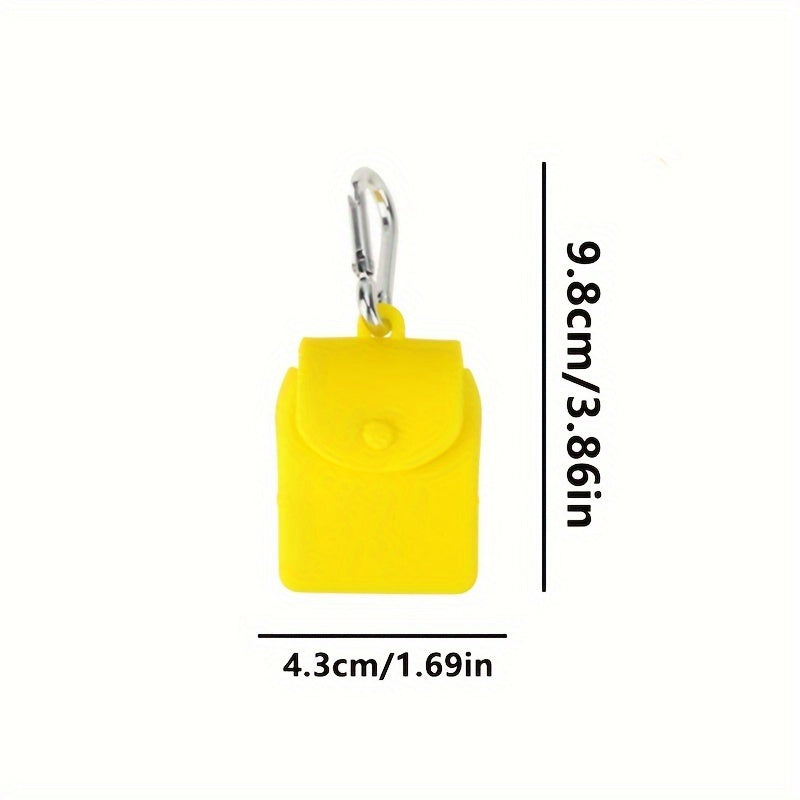 Mini Silicone Storage Bag Coin Purse with Keychain Hook