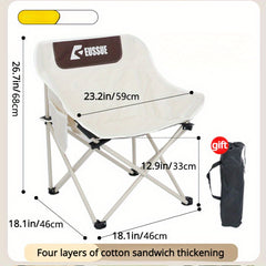 Portable Moon Chair Outdoor Camping Folding Chair For Beach Picnic Fishing