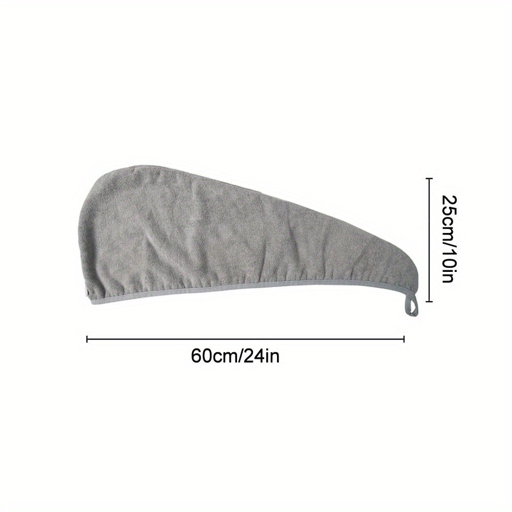 2pcs Microfiber Hair Towel Quick Drying 10x24 Inches
