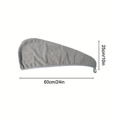 2pcs Microfiber Hair Towel Quick Drying 10x24 Inches
