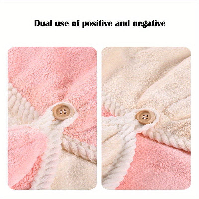 2pcs Microfiber Hair Towel Quick Drying 10x24 Inches