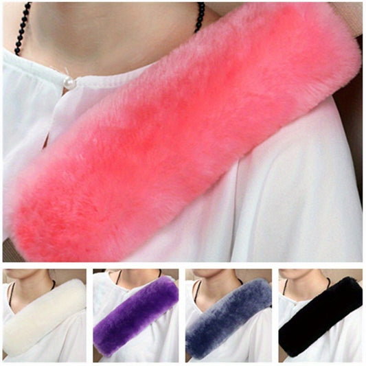Safety Car Seat Belt Covers Warm Shoulder Pad Cushion Mat Accessories