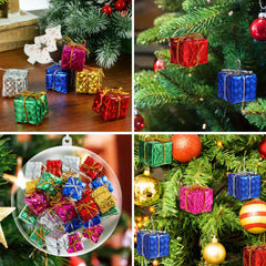 6PCS Mini Gift Boxes Christmas Decorations Foam Present Box Xmas Tree Hanging