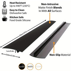 2pcs Silicone Stove Gap Covers Kitchen Counter Gap Filler Heat Resistant